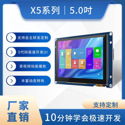 800x480 ενότητα RGB 65K χωρητική οθόνη αφής 5 ίντσας HMI επίδειξης διεθνών ειδησεογραφικών πρακτορείων 5 ίντσας