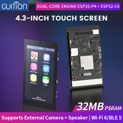 JC4880P443C_I_W Κιτ ανάπτυξης οθόνης αφής IPS 4,3 ιντσών υψηλής απόδοσης κόστους υποστηρίζει διπλές πλατφόρμες ESP32P4/ESP32-C6